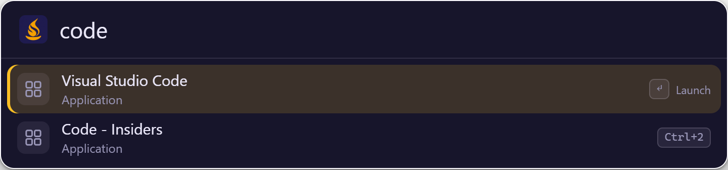 Sevak's search bar showing app results for "code"