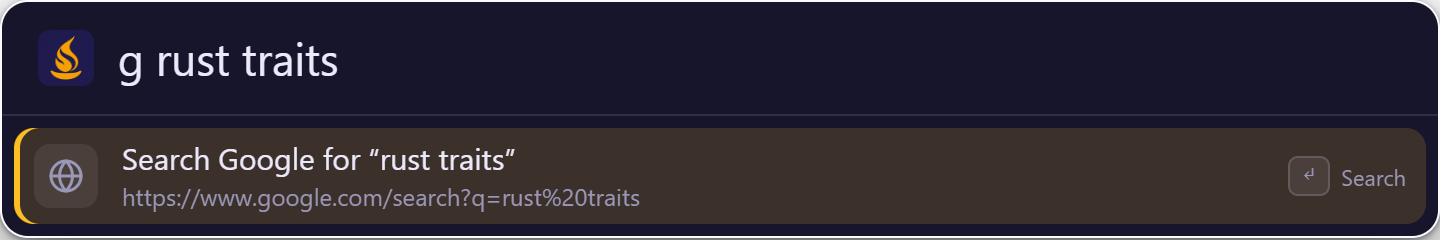 Sevak offering to search Google for rust traits.